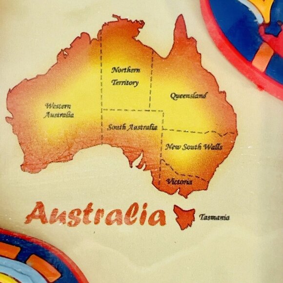 NEW Vintage Australian Aboriginal Picture Frame Kangaroo Dot Art 3.5" x 2.75" - Picture 4 of 12